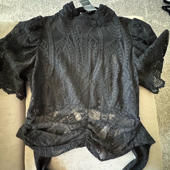 Elegant Black Lace Top - Picture 6 of 10